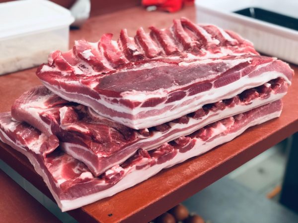 Varkens Vers Spek//natuur of gekruid voor BBQ